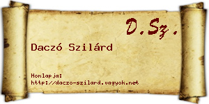 Daczó Szilárd névjegykártya