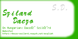 szilard daczo business card